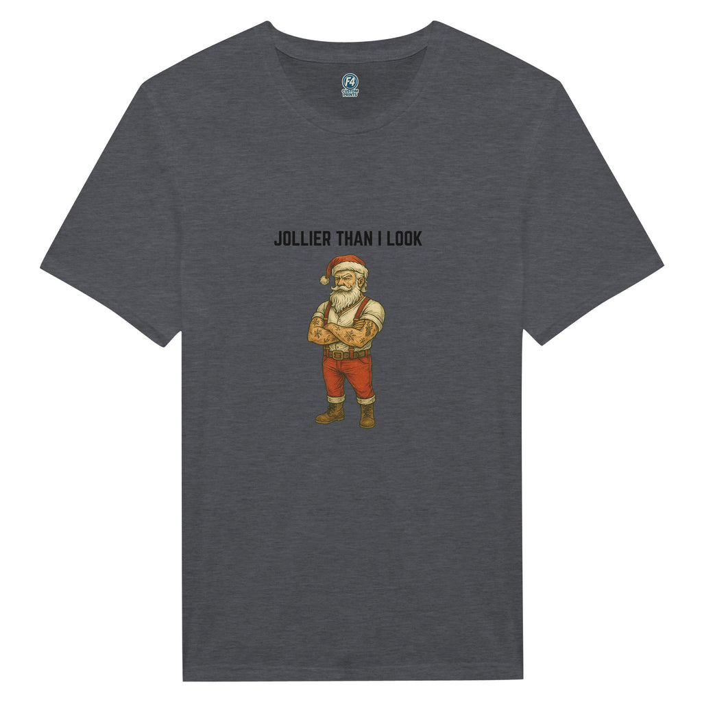 Tattooed Santa T-Shirt – Edgy Holiday Graphic Tee - F4 Custom Prints