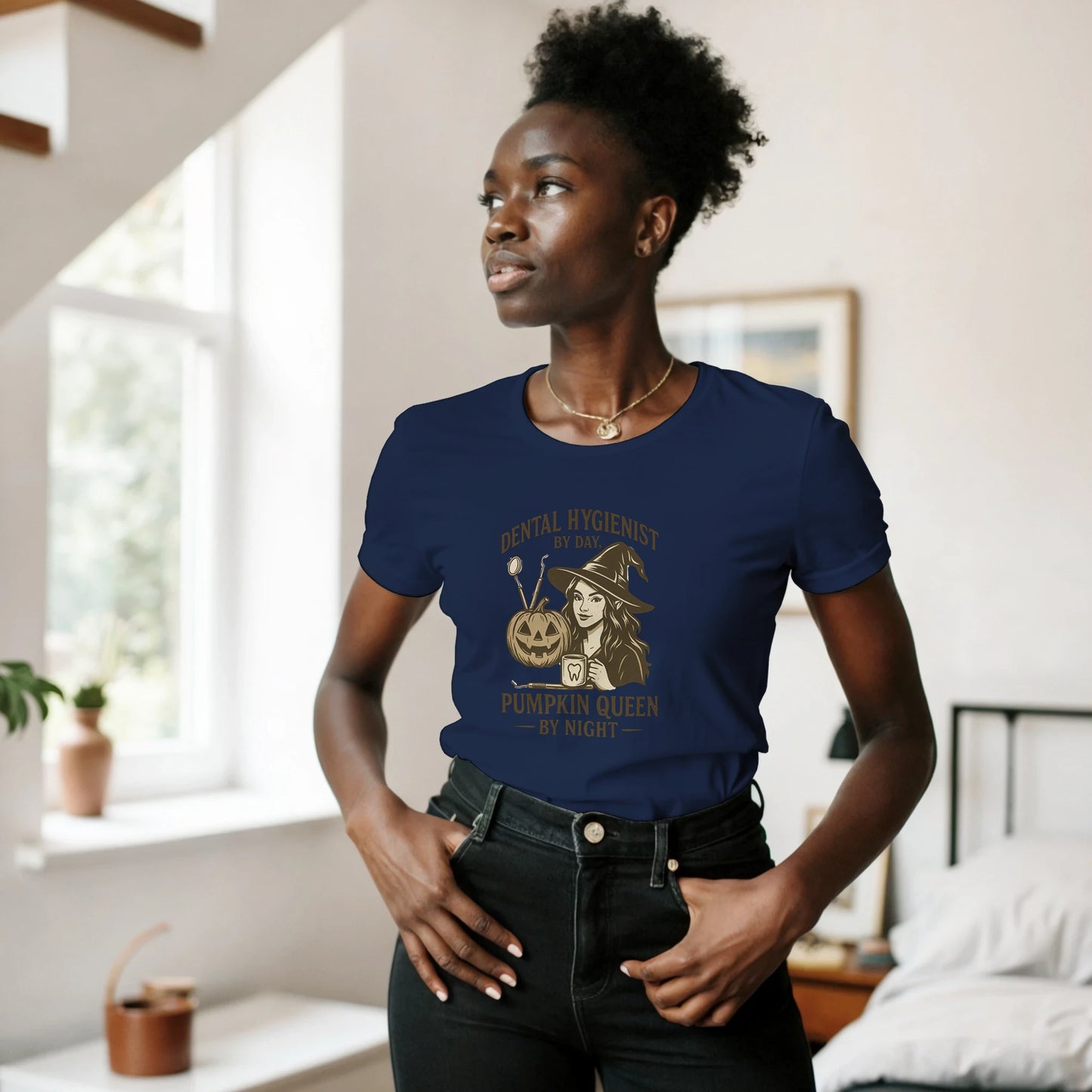 Dental Hygienist Halloween Shirt – Pumpkin Queen by Night Tee - F4 Custom Prints