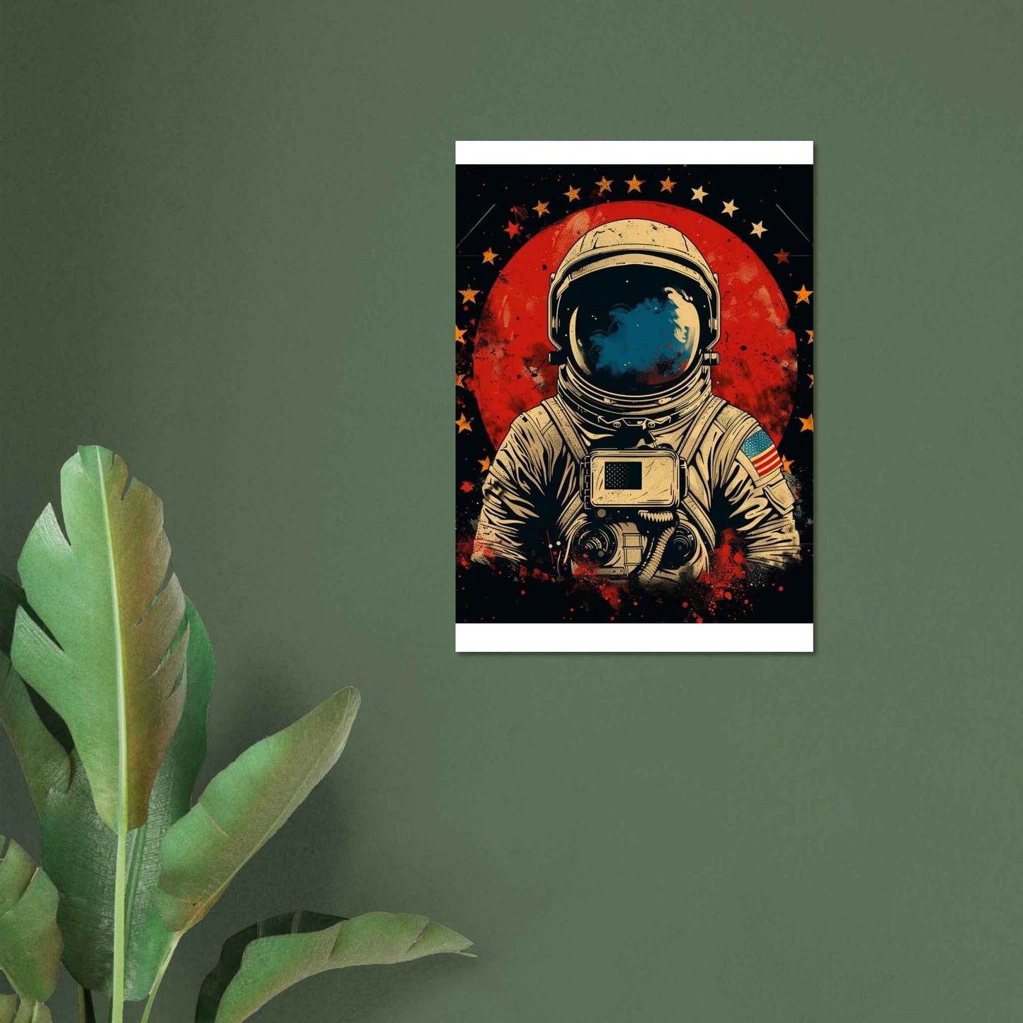 Cosmic Explorer Poster – Retro-Futuristic Astronaut Wall Art (Multiple Sizes Available)