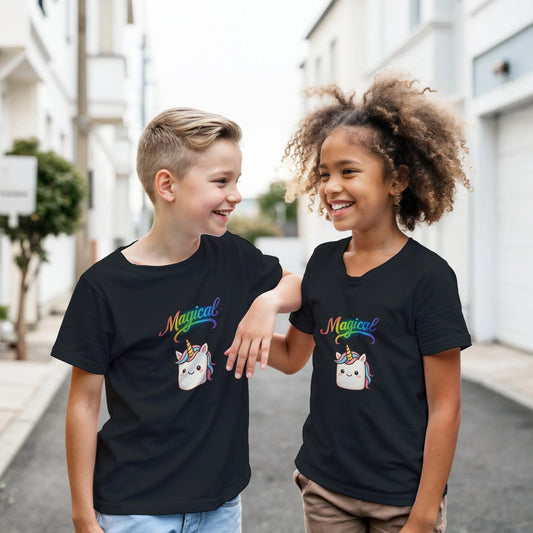 Magical Unicorn Rainbow Design T-Shirt – Sibling Rivalryz Sister Made Graphic Tee - F4 Custom Prints