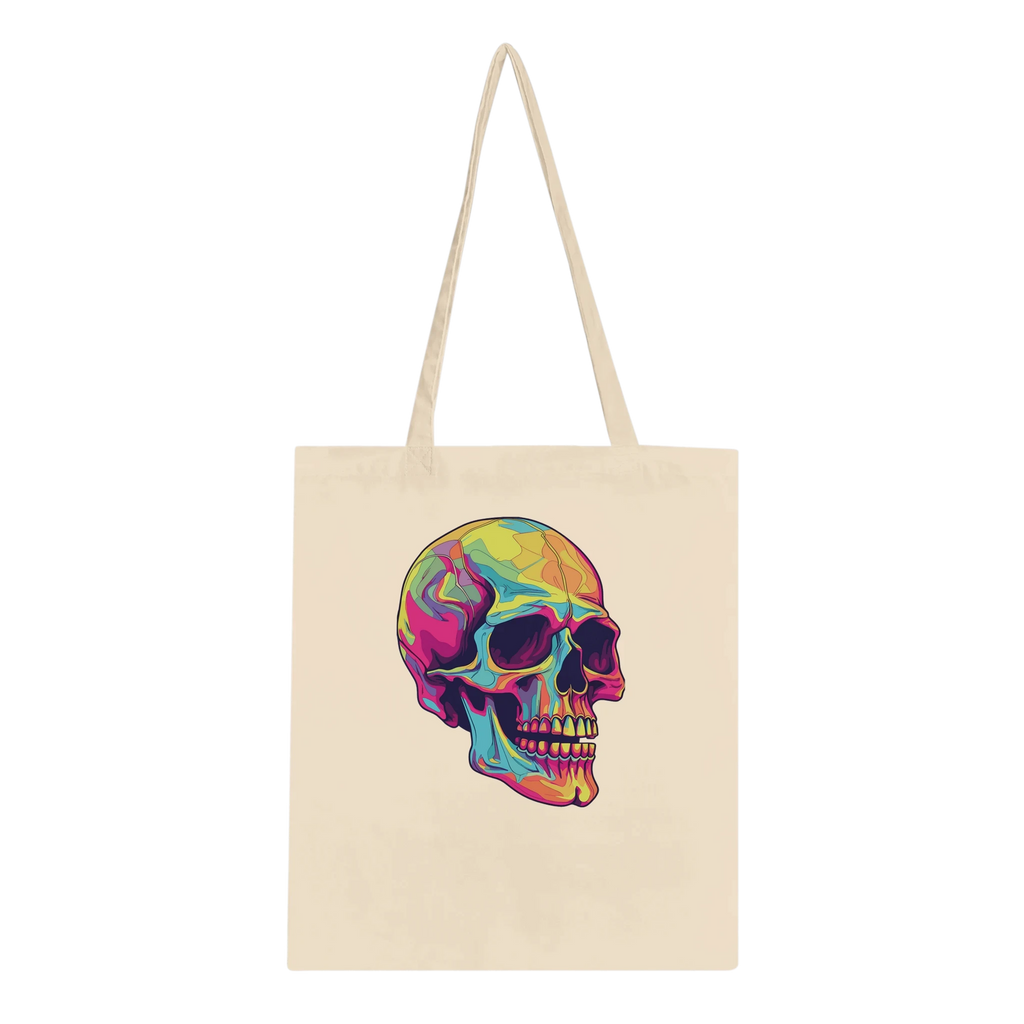 Neon Skull Tote Bag
