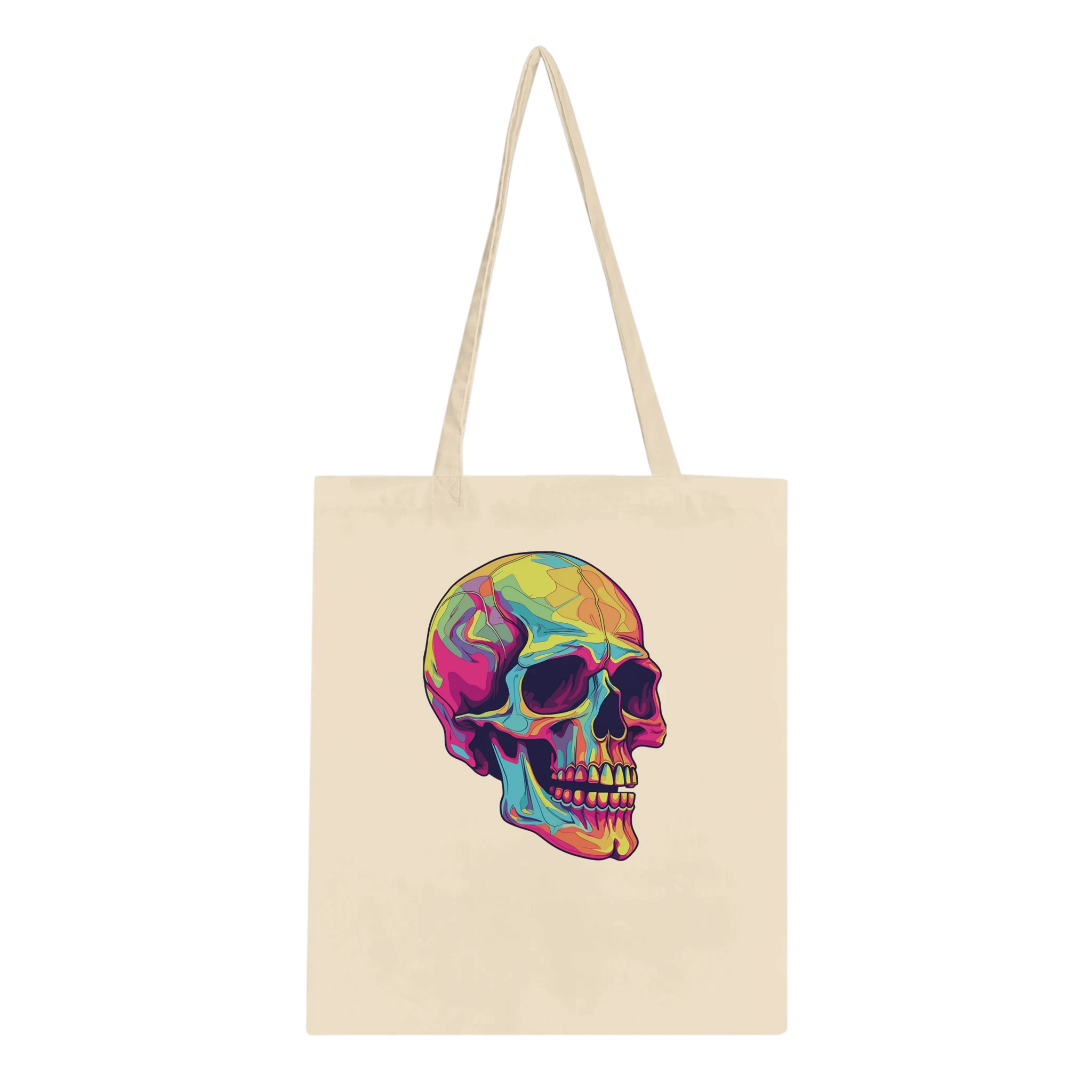Neon Skull Tote Bag