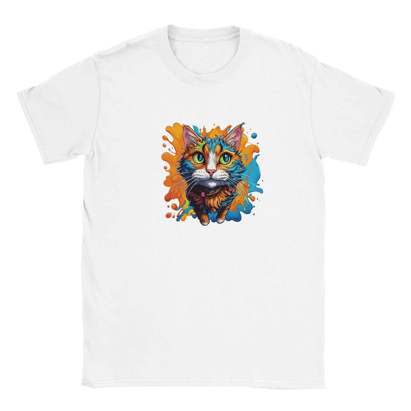Abstract Splatter Cat Graphic Tee – Premium Comfort & Bold Style for Everyday Wear