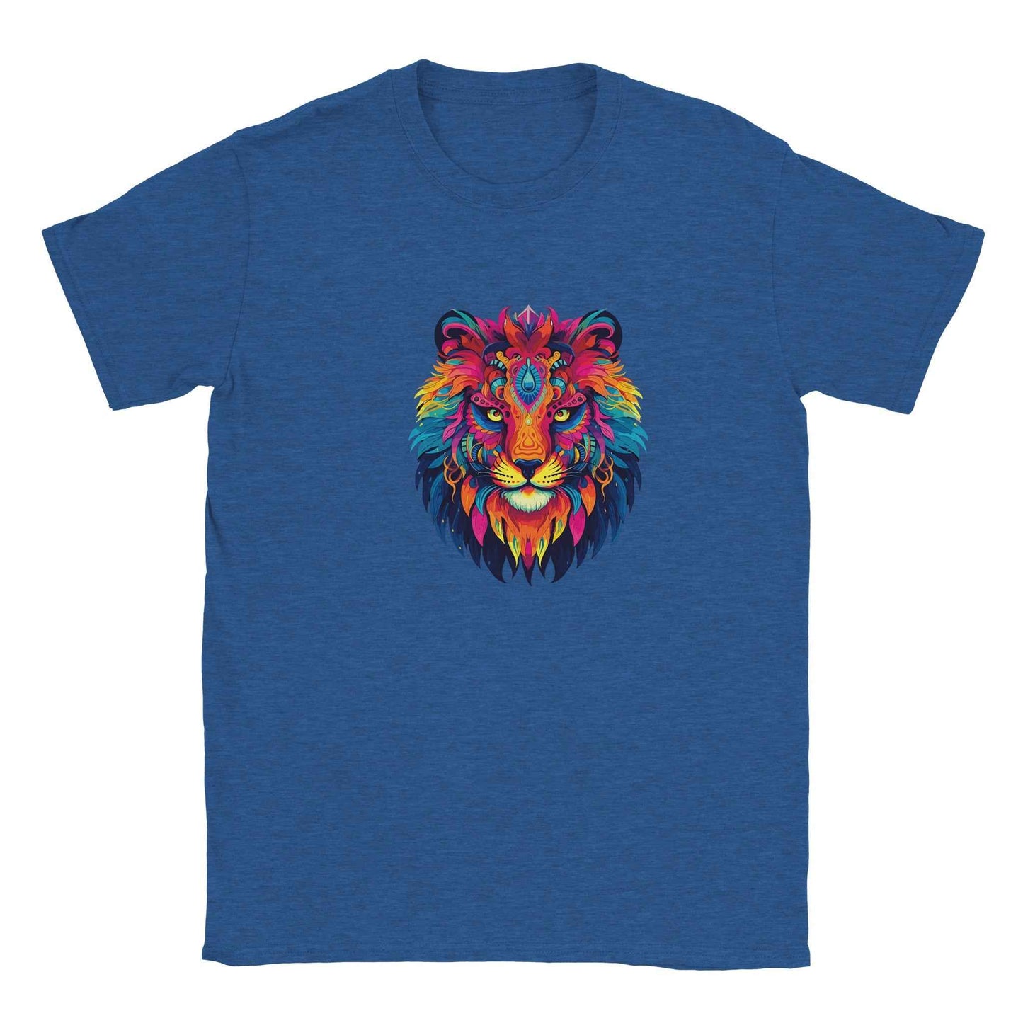 Neon Lion Graphic Tee – Psychedelic Jungle Style & Vibrant Comfort for Everyday Wear