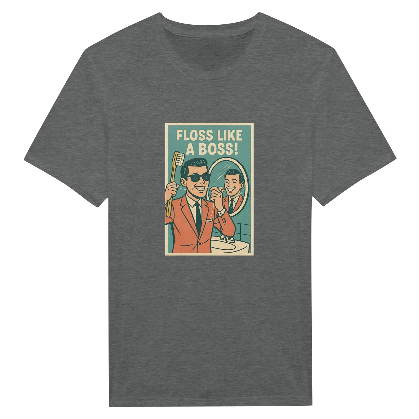Floss Like a Boss T-Shirt – Retro Dental Humor Tee - F4 Custom Prints