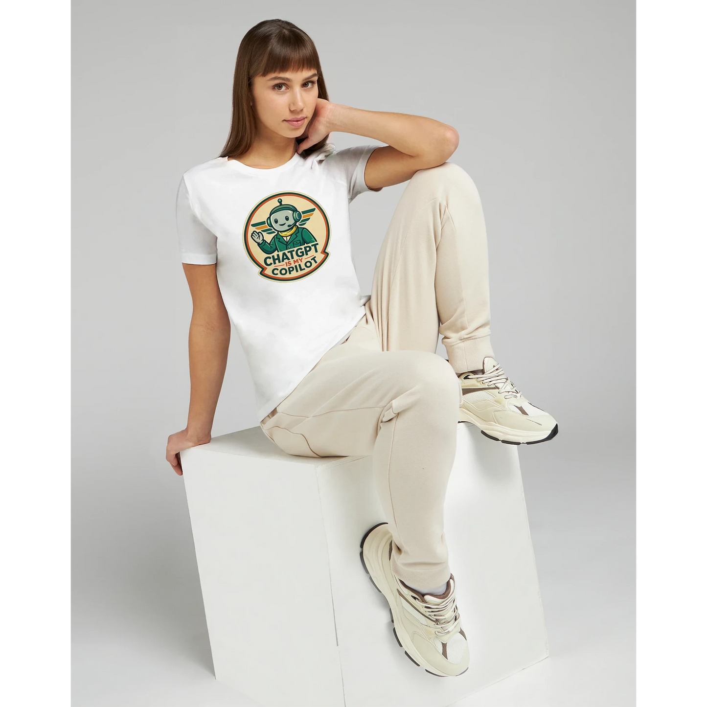 Women’s AI Co-Pilot Retro Tech T-Shirt