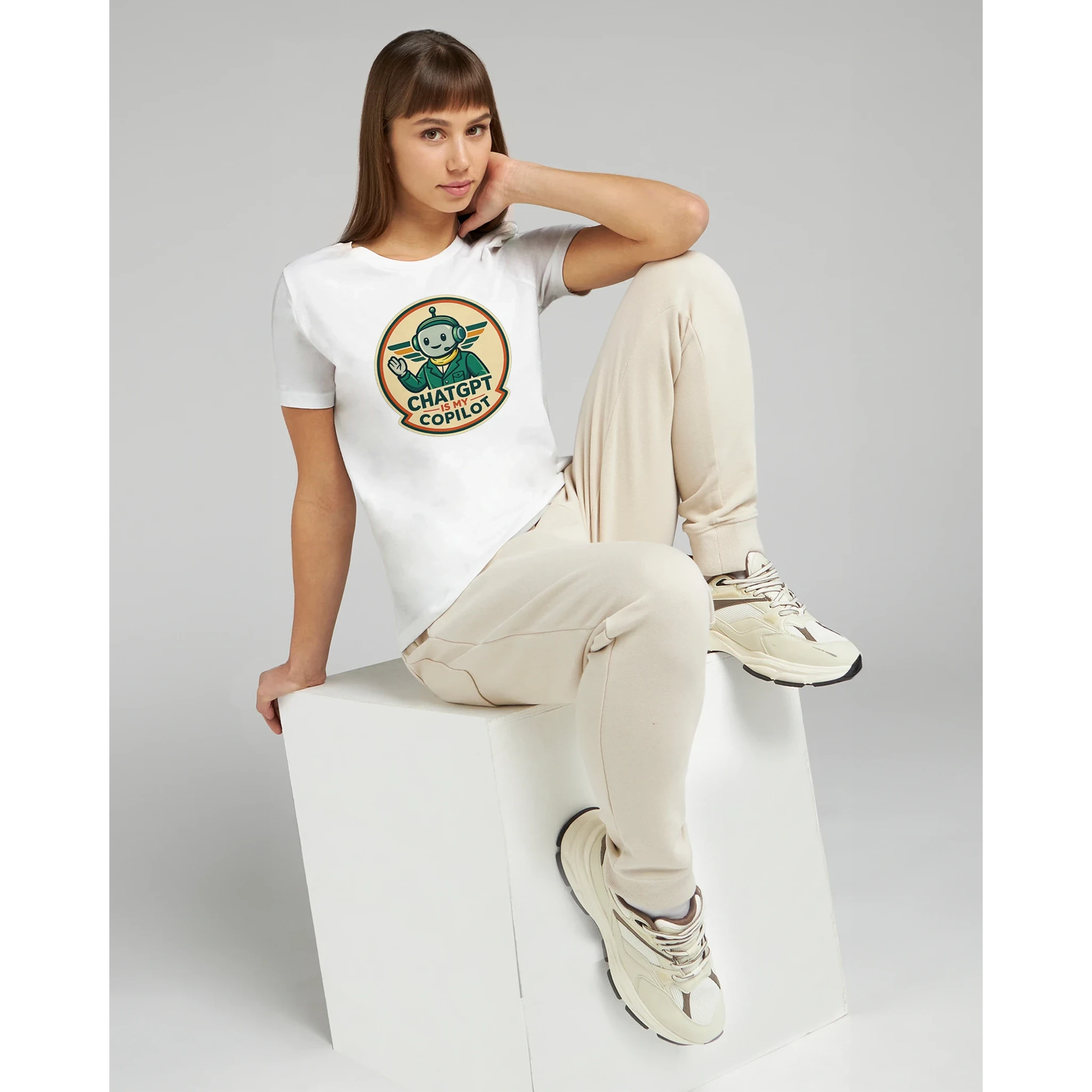 Women’s AI Co-Pilot Retro Tech T-Shirt