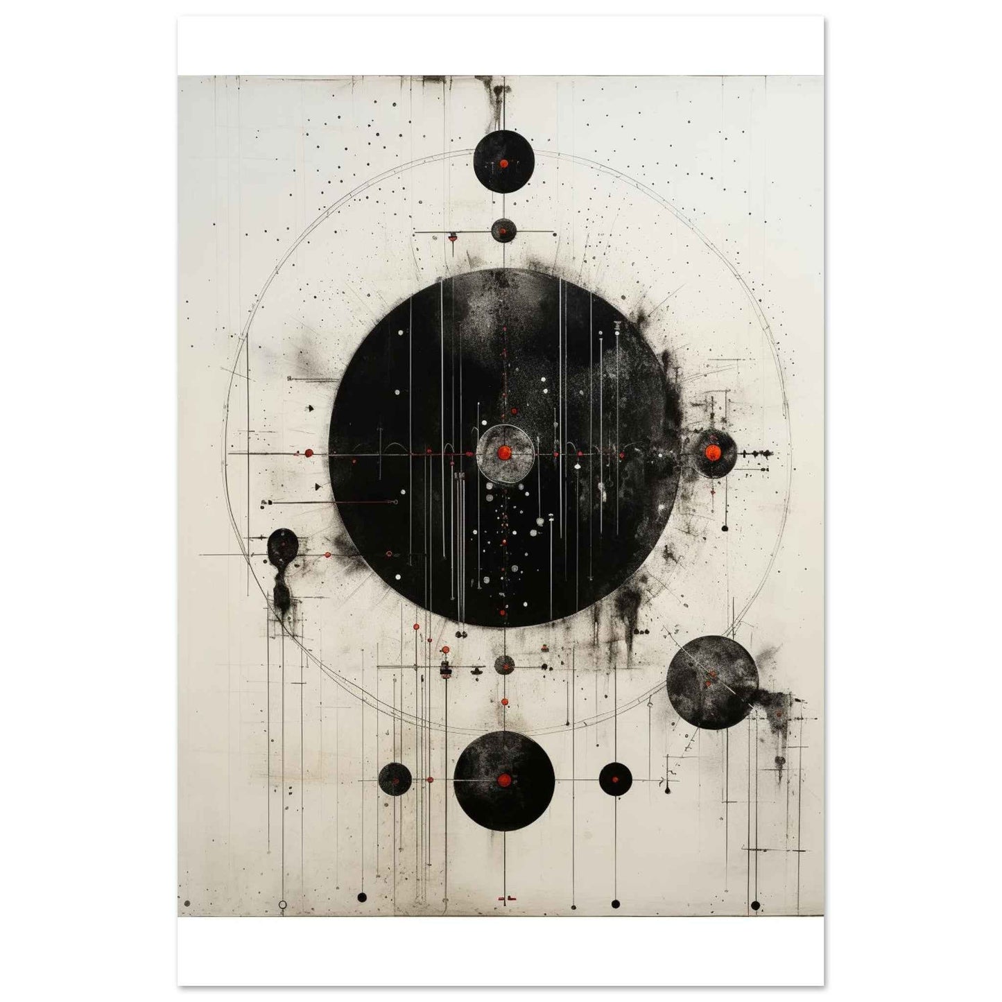 "The Cosmic Blueprint" Poster – Abstract Space & Engineering Wall Art (Multiple Sizes Available)