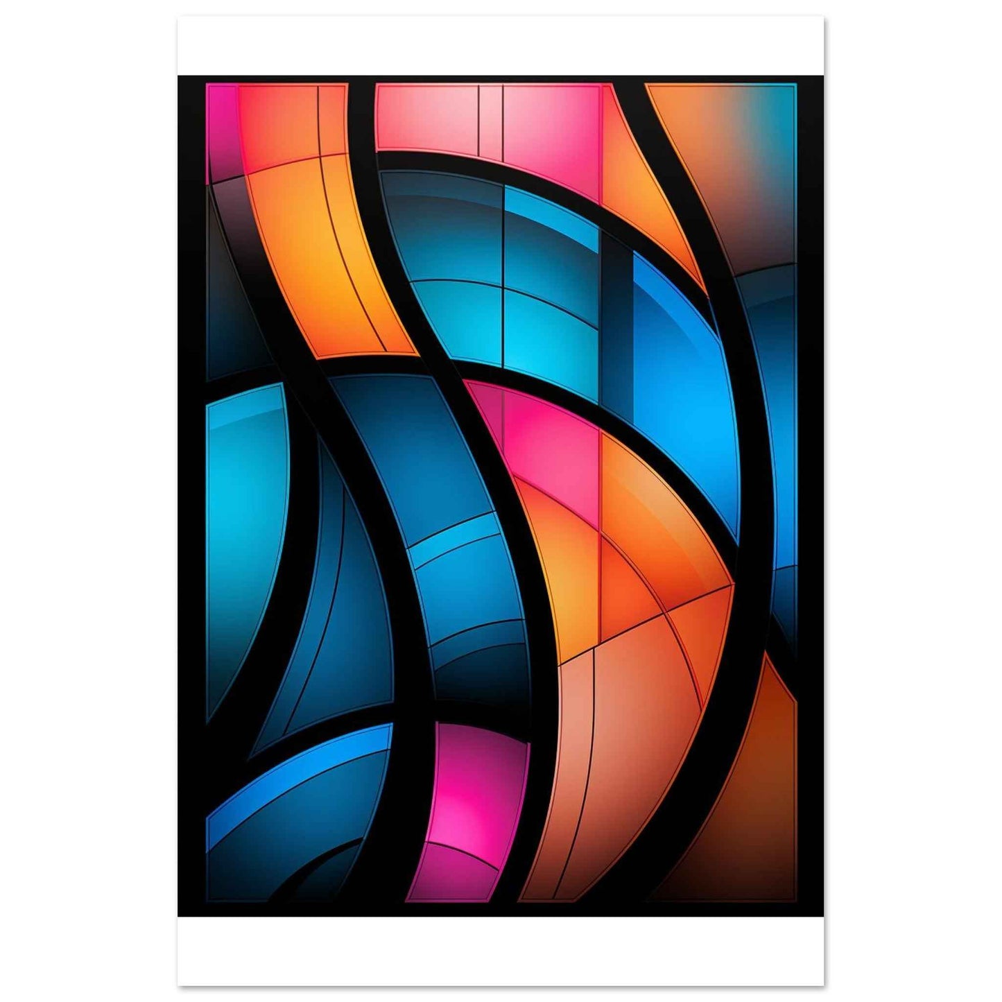 "Chromatica Swirl" Poster – Vibrant Abstract Wall Art (Multiple Sizes Available)