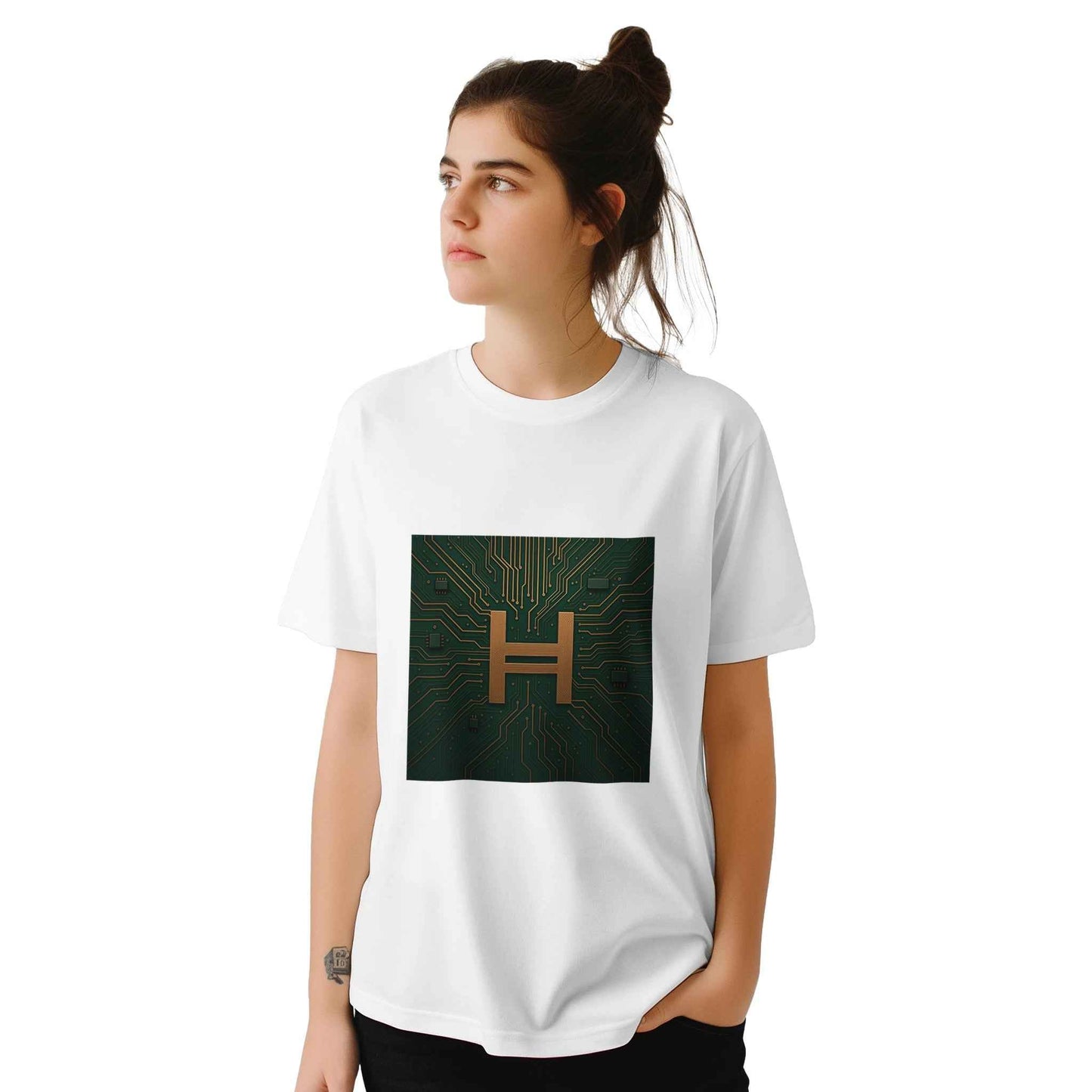 Hedera Hashgraph T-Shirt – Circuitry Style Tee for Crypto Enthusiasts