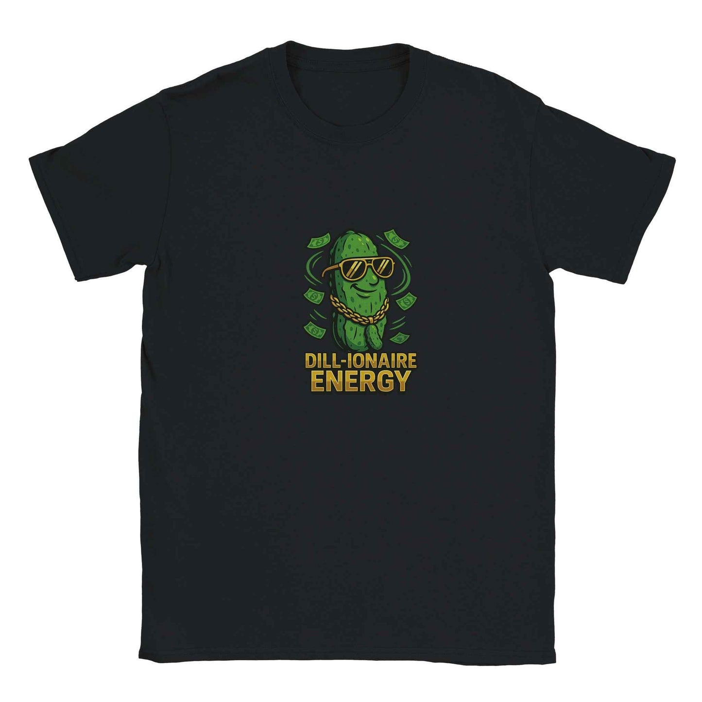 “Dill-ionaire Energy” Pickle T-Shirt – Hip Hop & Rich Pickle Design