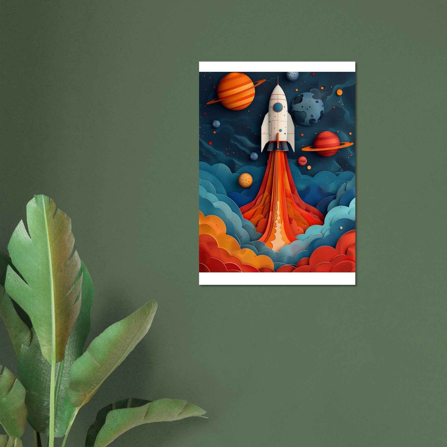 "Blast Off!" Poster – Whimsical Space Adventure Wall Art (Multiple Sizes Available)