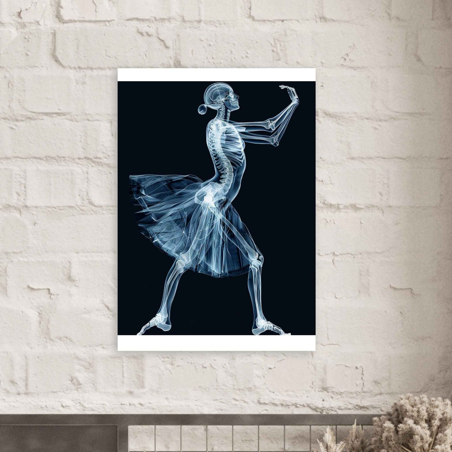 “X-Ray Ballerina” Poster – Ethereal Anatomical Dance Wall Art (Multiple Sizes Available)