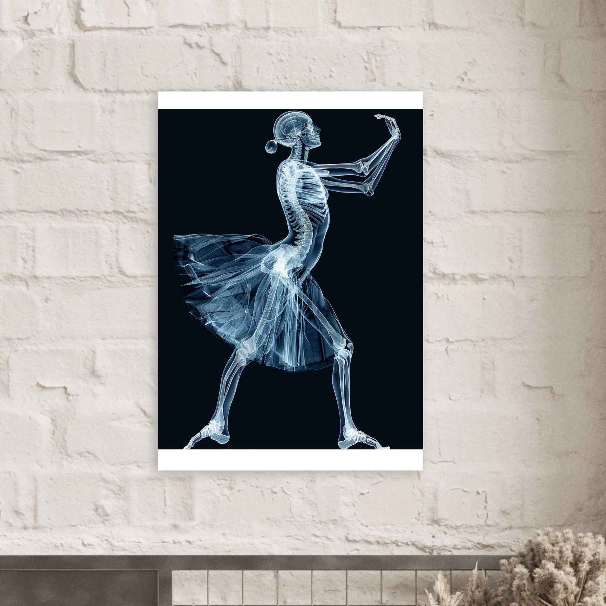 “X-Ray Ballerina” Poster – Ethereal Anatomical Dance Wall Art (Multiple Sizes Available)