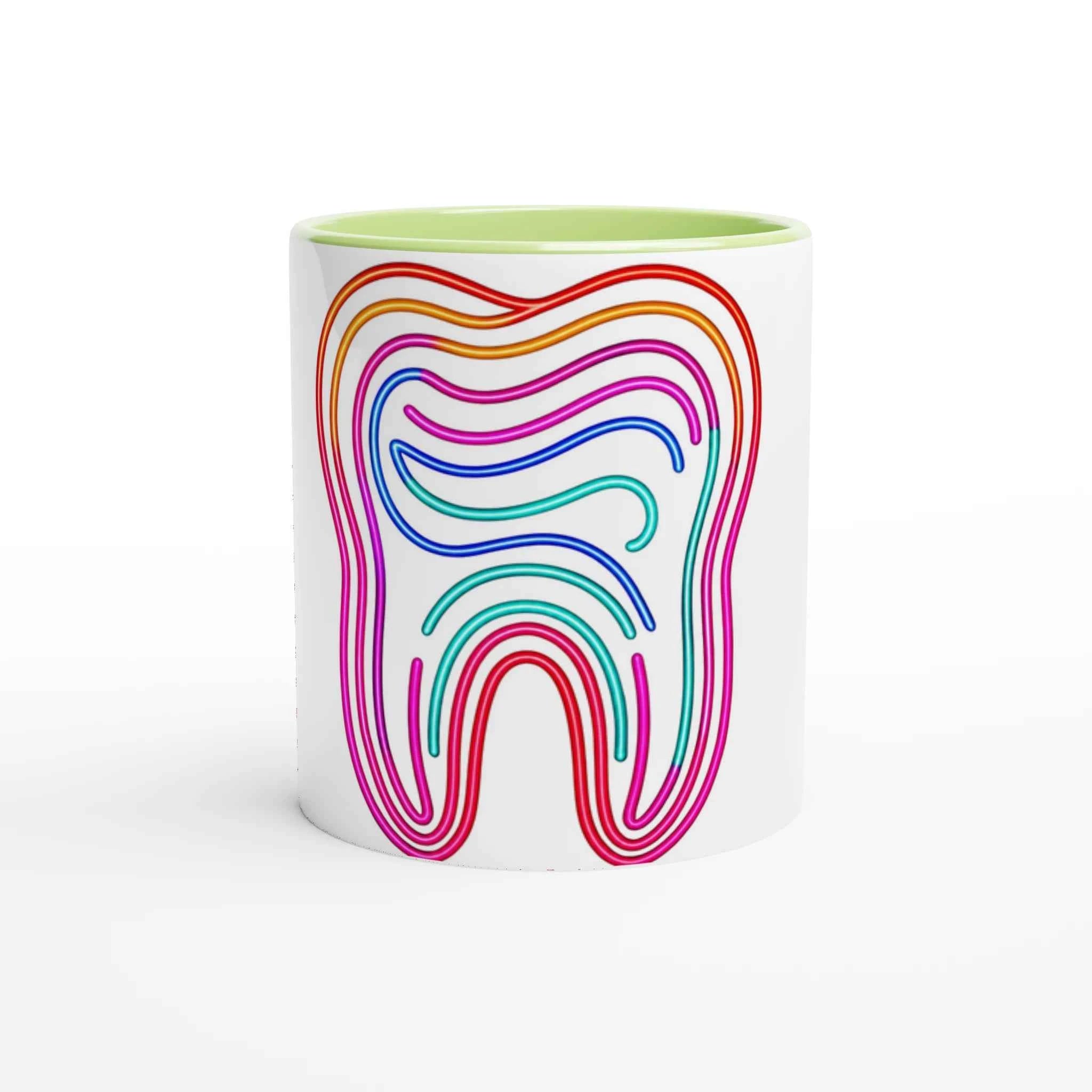 Neon Tooth 11oz Coffee Mug with Color Inside