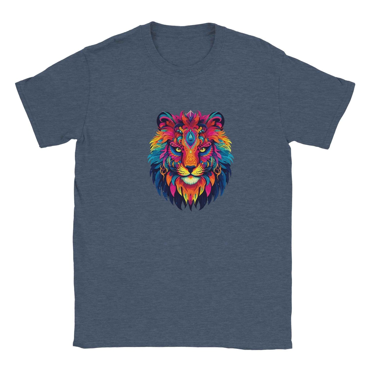 Neon Lion Graphic Tee – Psychedelic Jungle Style & Vibrant Comfort for Everyday Wear