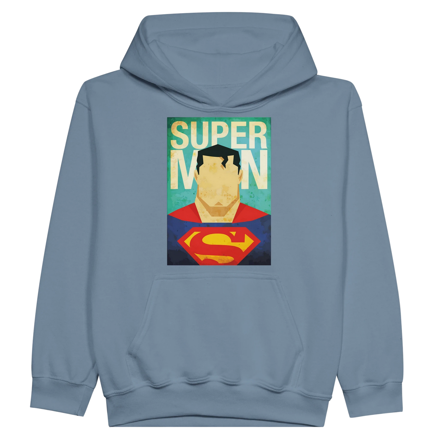 Kids Retro Superman Inspired Hoodie