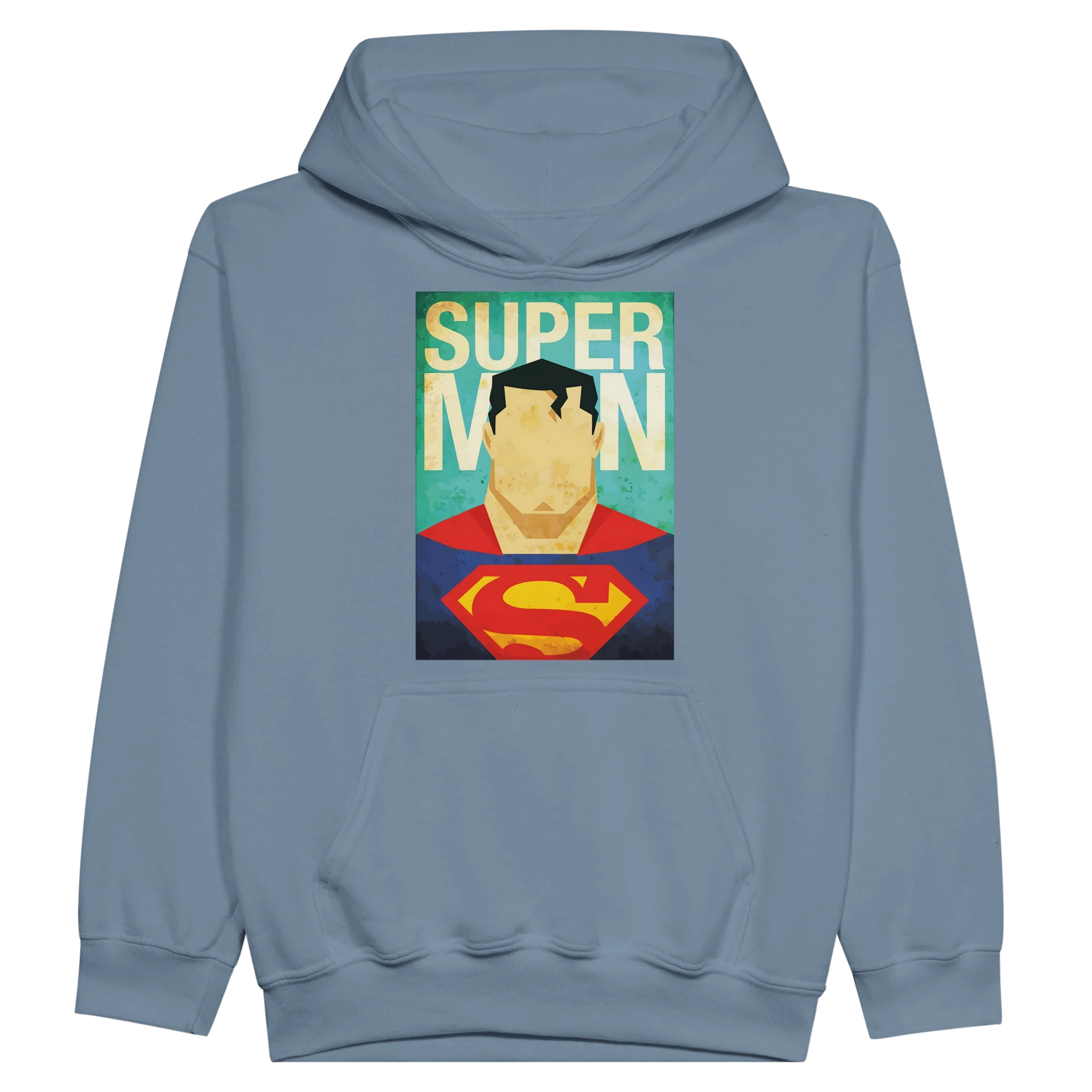 Kids Retro Superman Inspired Hoodie