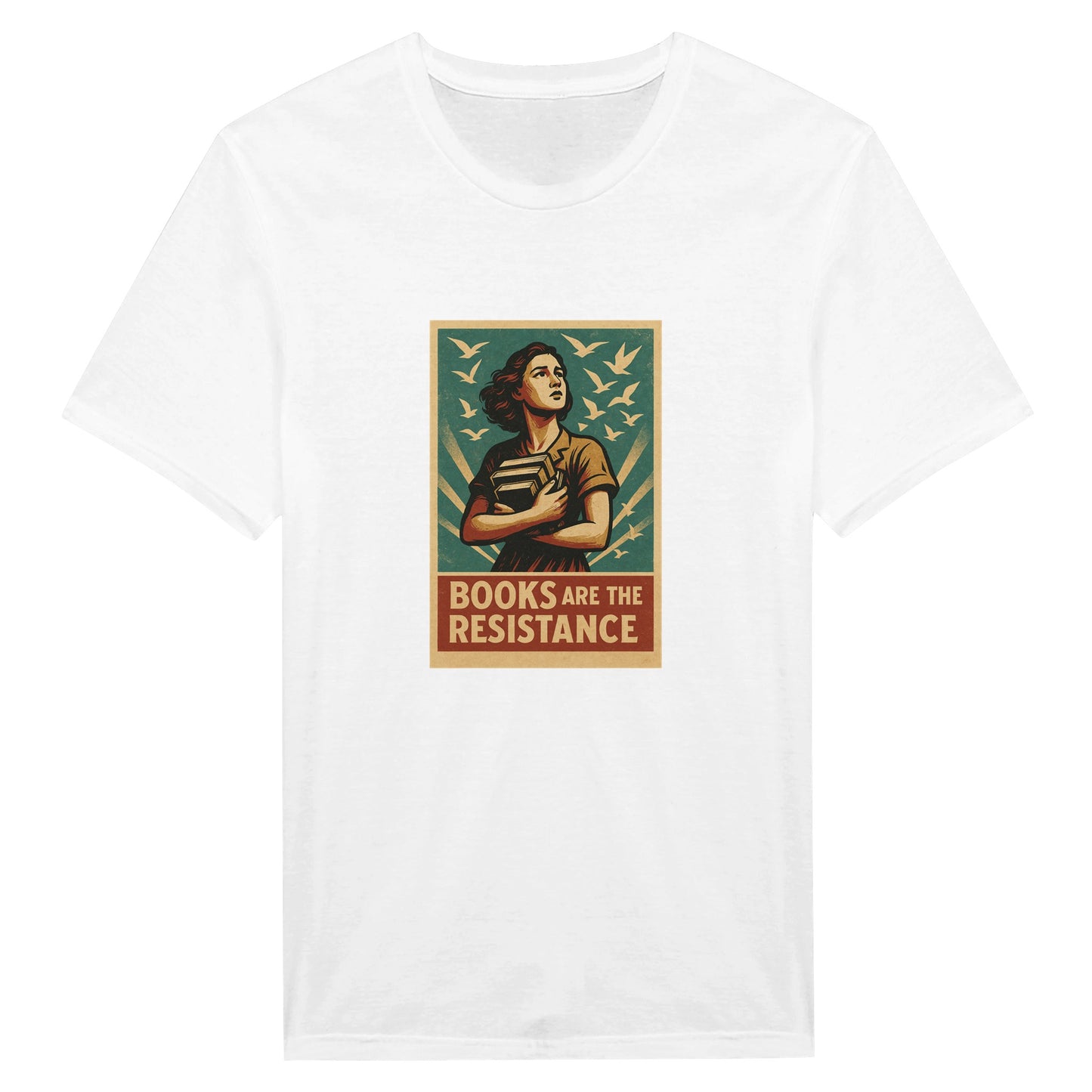 Books Are The Resistance T-Shirt – Vintage Activist Art for Book Lovers - F4 Custom Prints