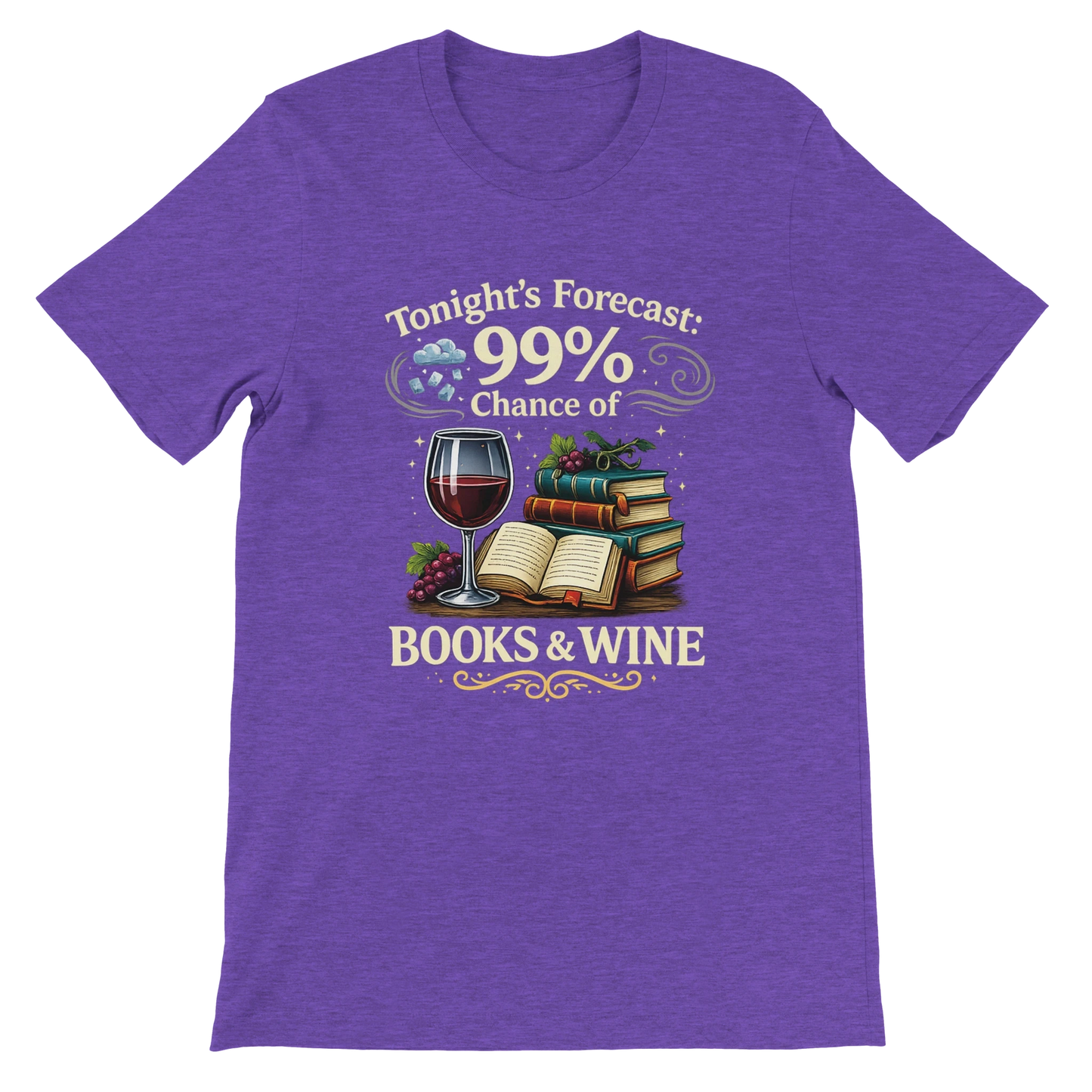 Tonight’s Forecast Books and Wine T-Shirt