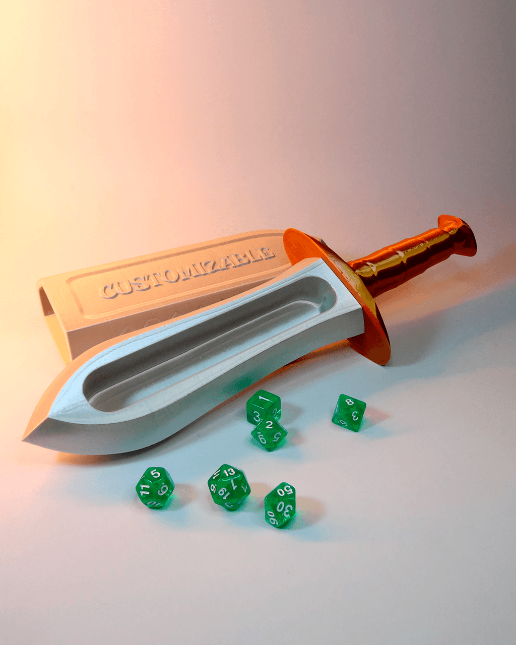 Personalized Dice Dagger | Custom Name D&D Dice Holder