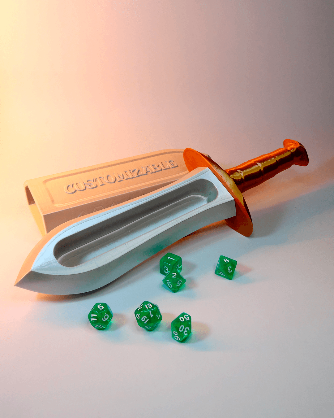 Personalized Dice Dagger | Custom Name D&D Dice Holder