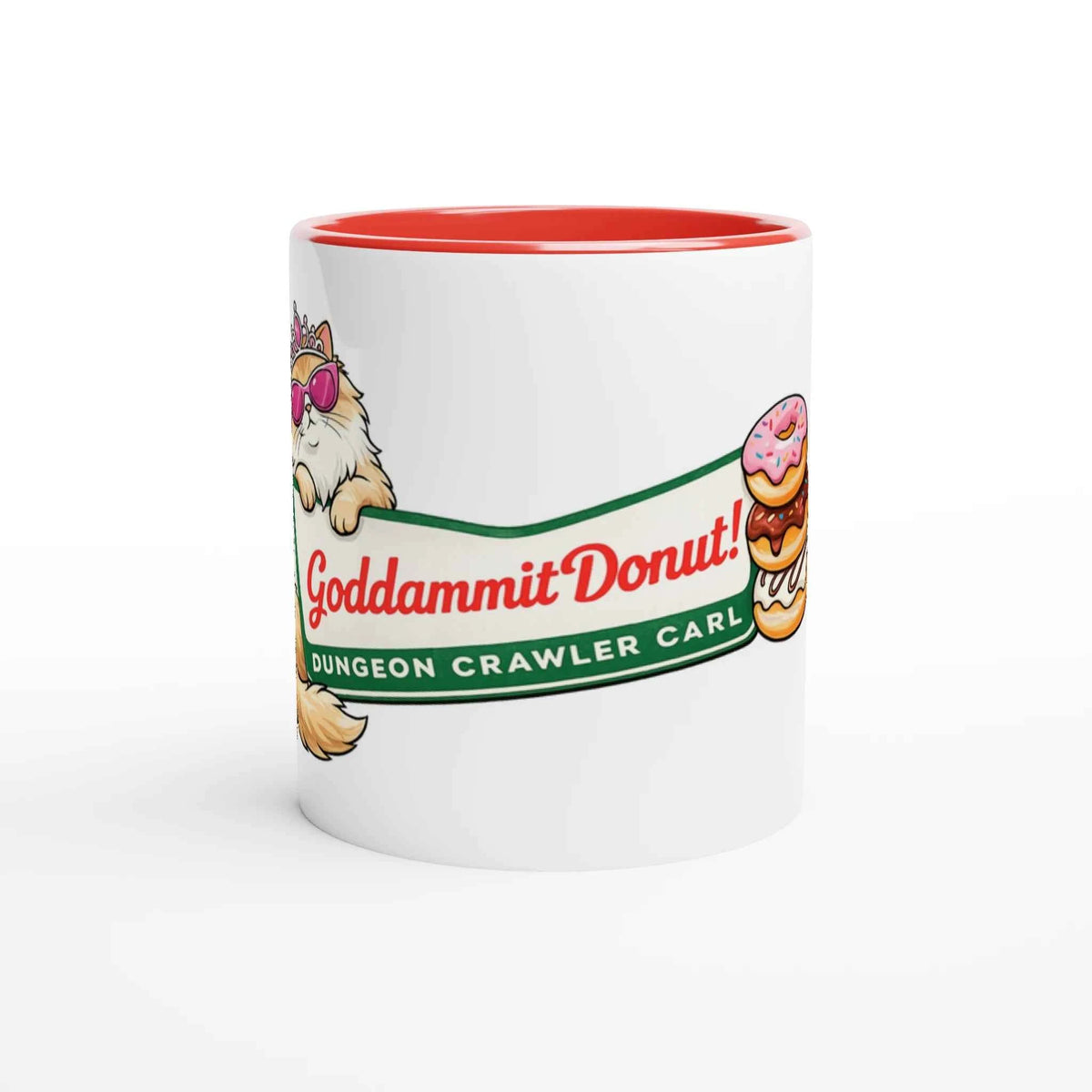 Goddammit Donut Dungeon Crawler Carl 11oz Coffee Mug with Color Inside