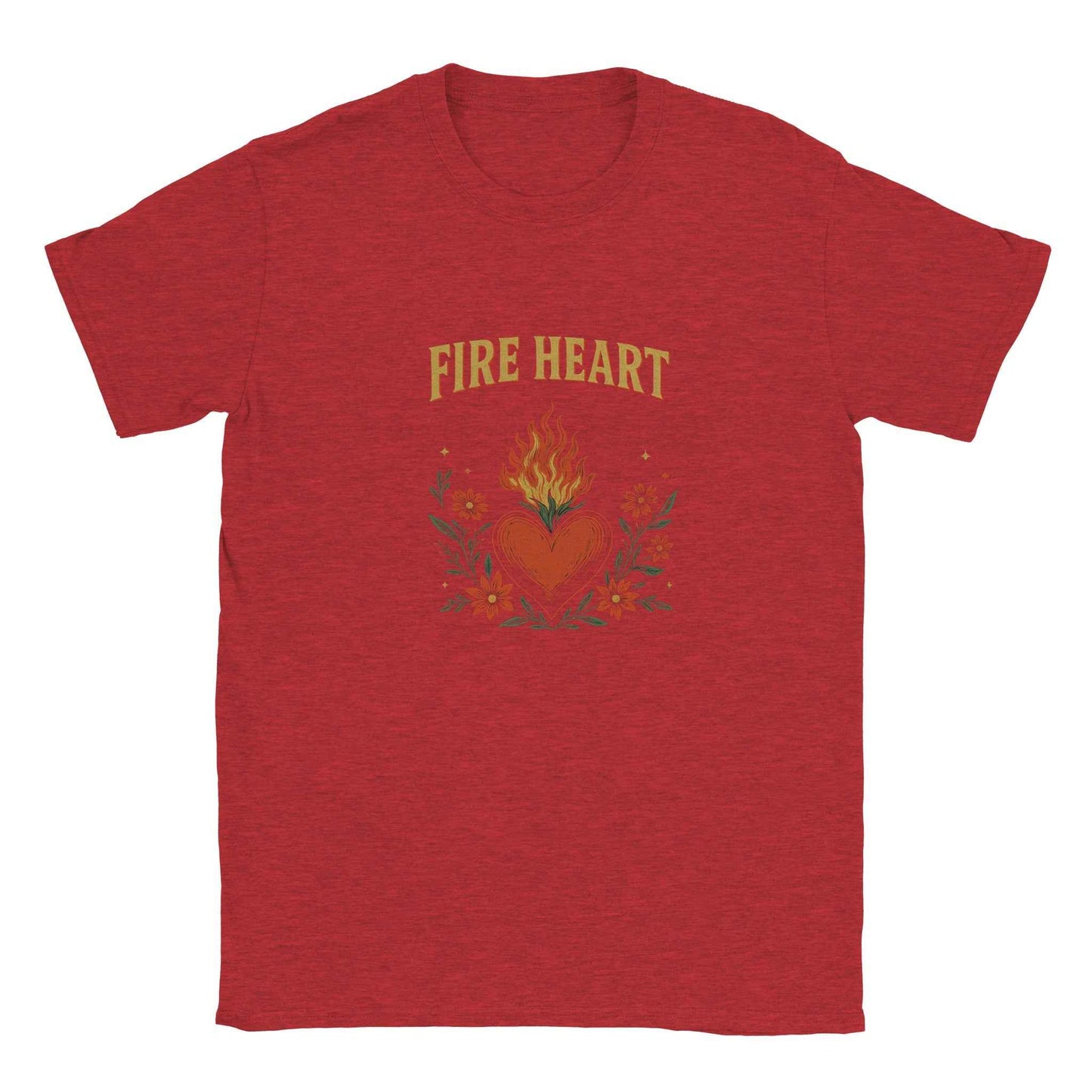 Fire Heart T-Shirt TOG – Fantasy Flame Graphic Tee - F4 Custom Prints