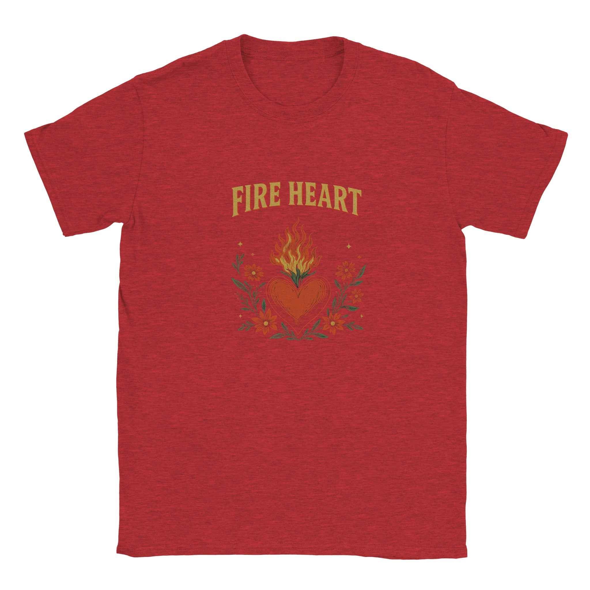 Fire Heart T-Shirt – Fantasy Romance Bookish Tee Inspired by TOG