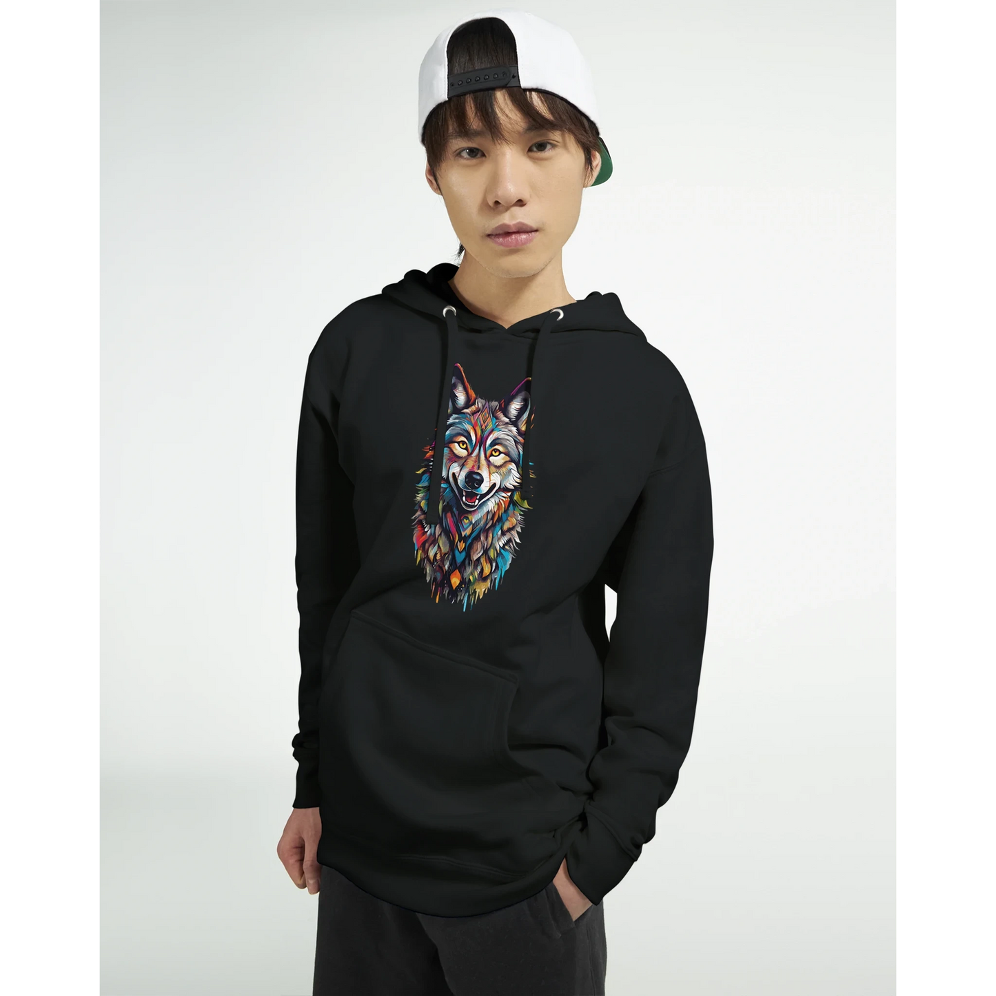 Cosmic Wolf Graphic Hoodie
