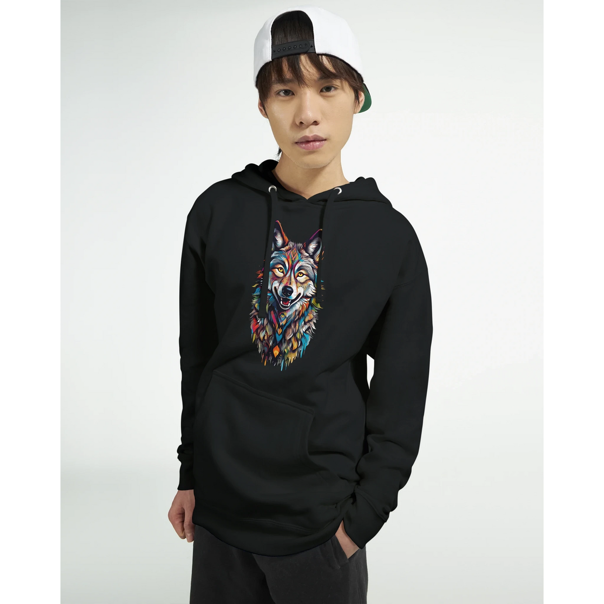 Cosmic Wolf Graphic Hoodie