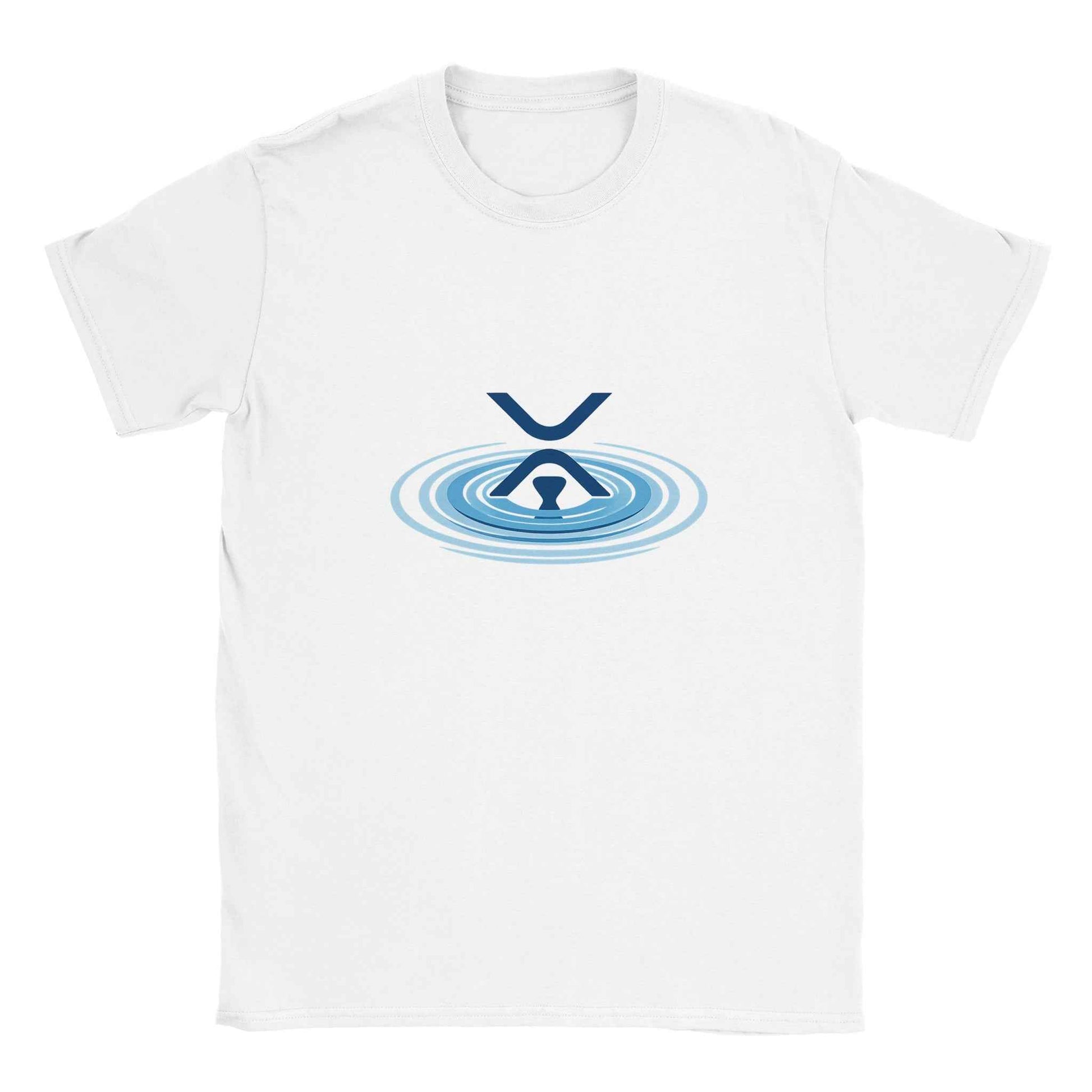 XRP Ripple T-Shirt – Ripple Effect Crypto Design in Your Choice of Eleven Shades