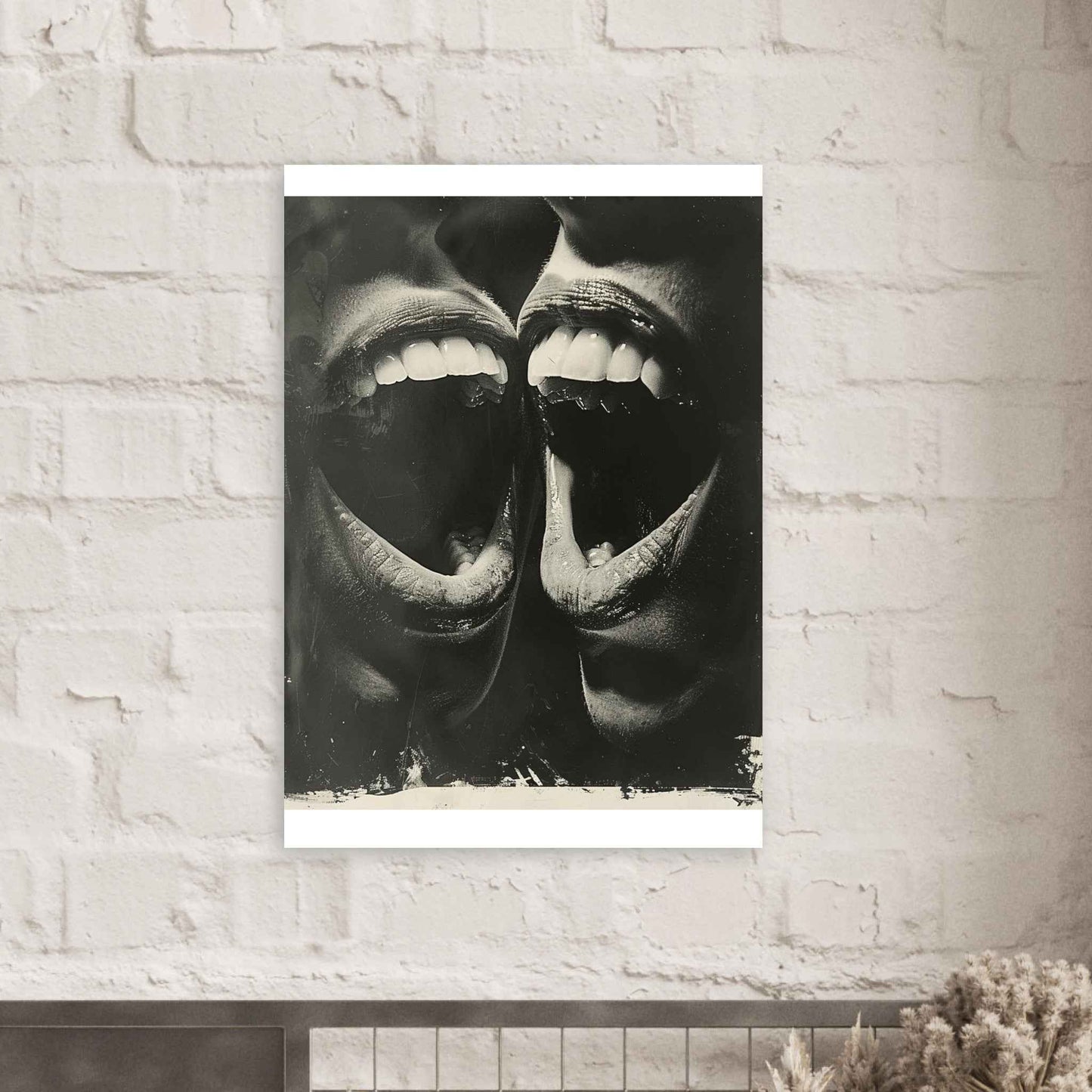 "Unleashed Joy" Poster – Dynamic Black & White Expressionist Wall Art (Multiple Sizes Available)