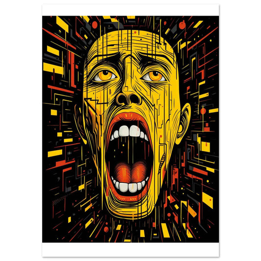 "The Scream" Poster – Bold Neo-Expressionist Wall Art (Multiple Sizes Available)