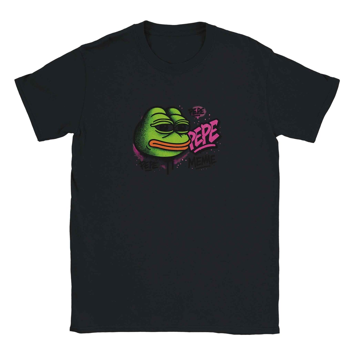 PEPE T-Shirt – Retro Arcade Frog Vibe in Neon Pink & Green