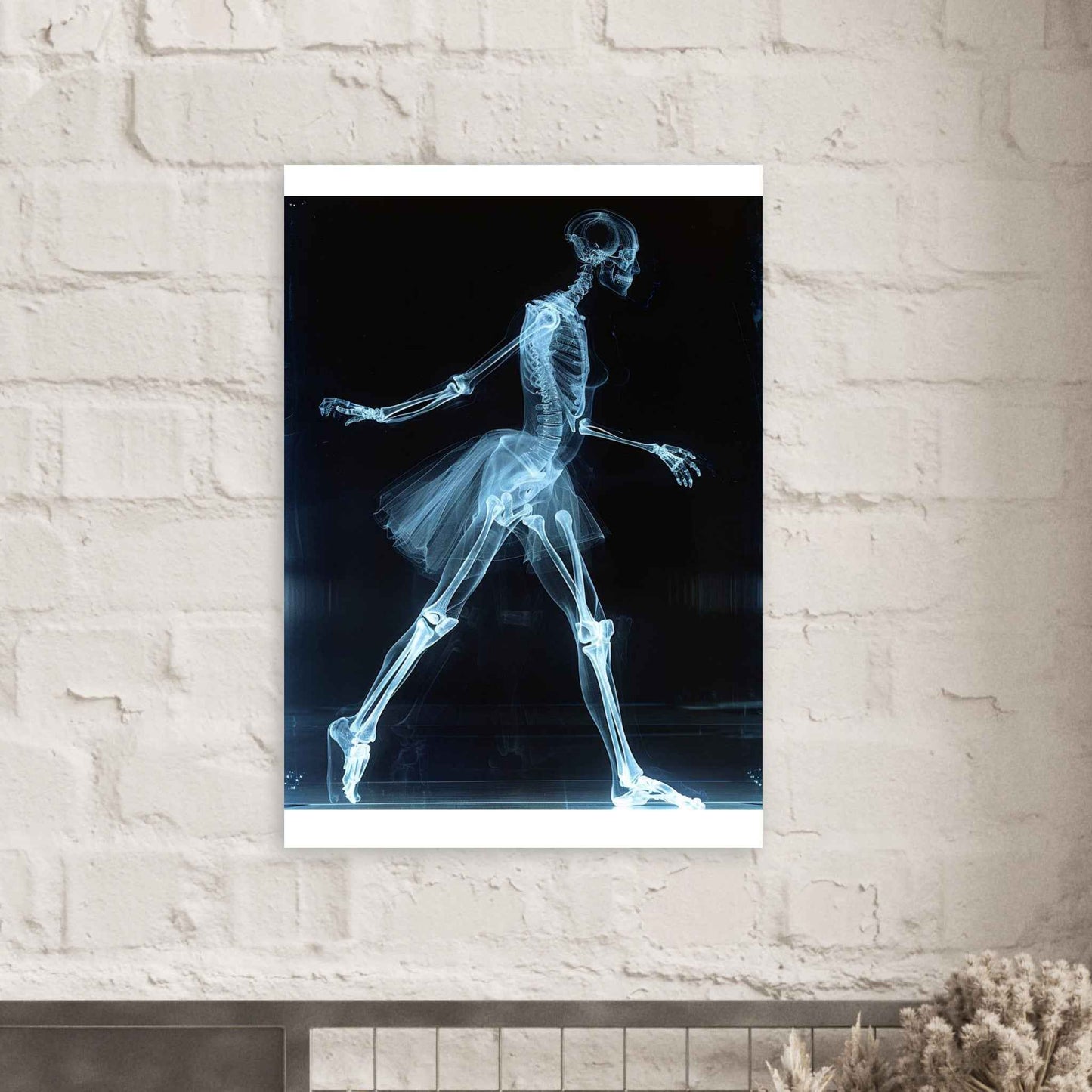 "Skeleton Ballerina" Poster – Ethereal X-ray Dance Wall Art (Multiple Sizes Available)