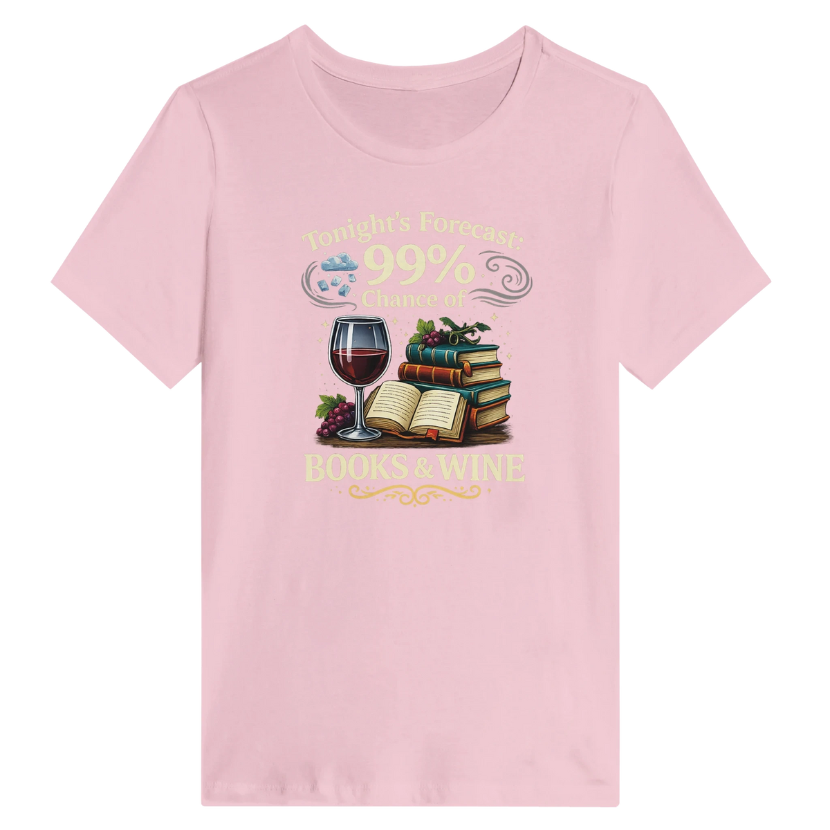Women’s Tonight’s Forecast Books and Wine T-Shirt