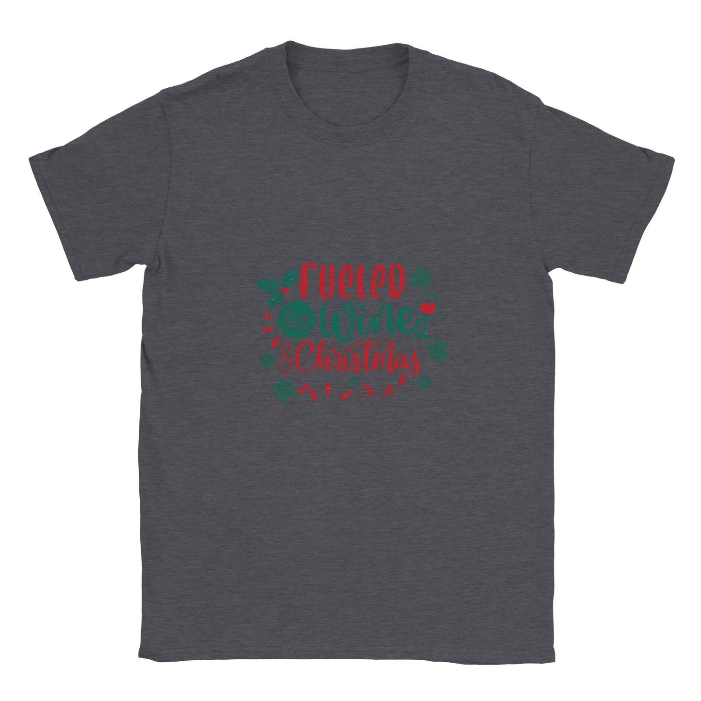 Fueled by Wine & Christmas Shirt – Festive Holiday Graphic Tee for Adults