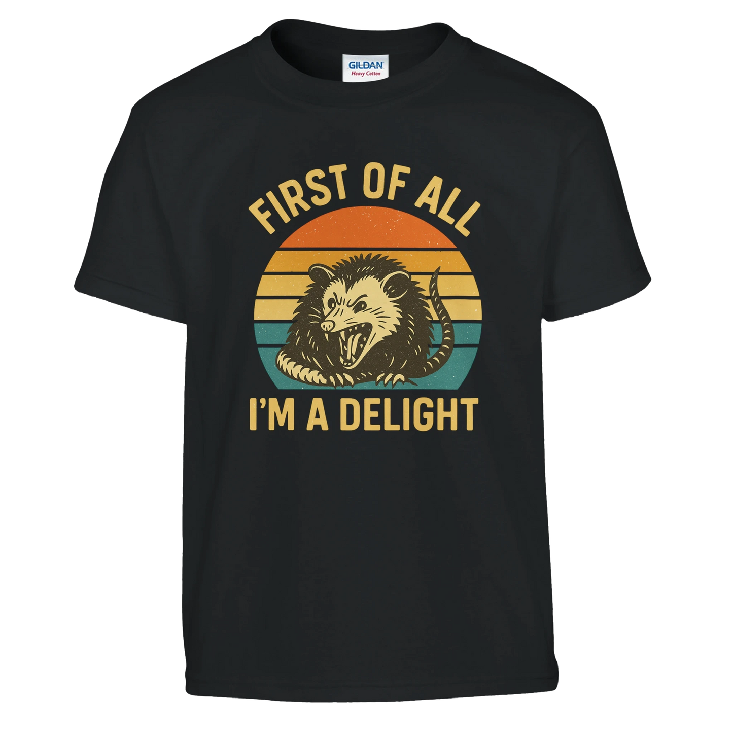 Kids First of All I’m a Delight Possum T-Shirt