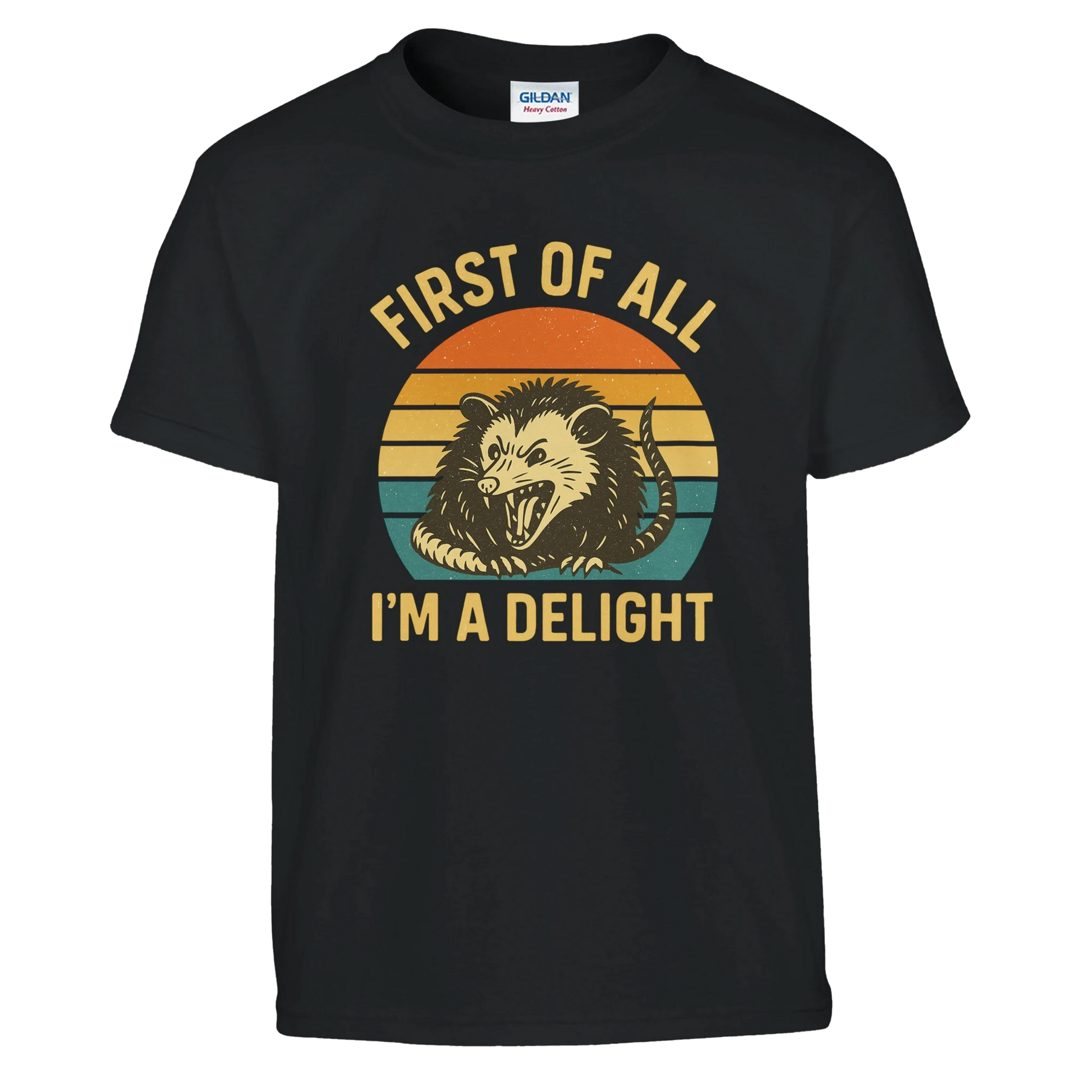 Kids First of All I’m a Delight Possum T-Shirt