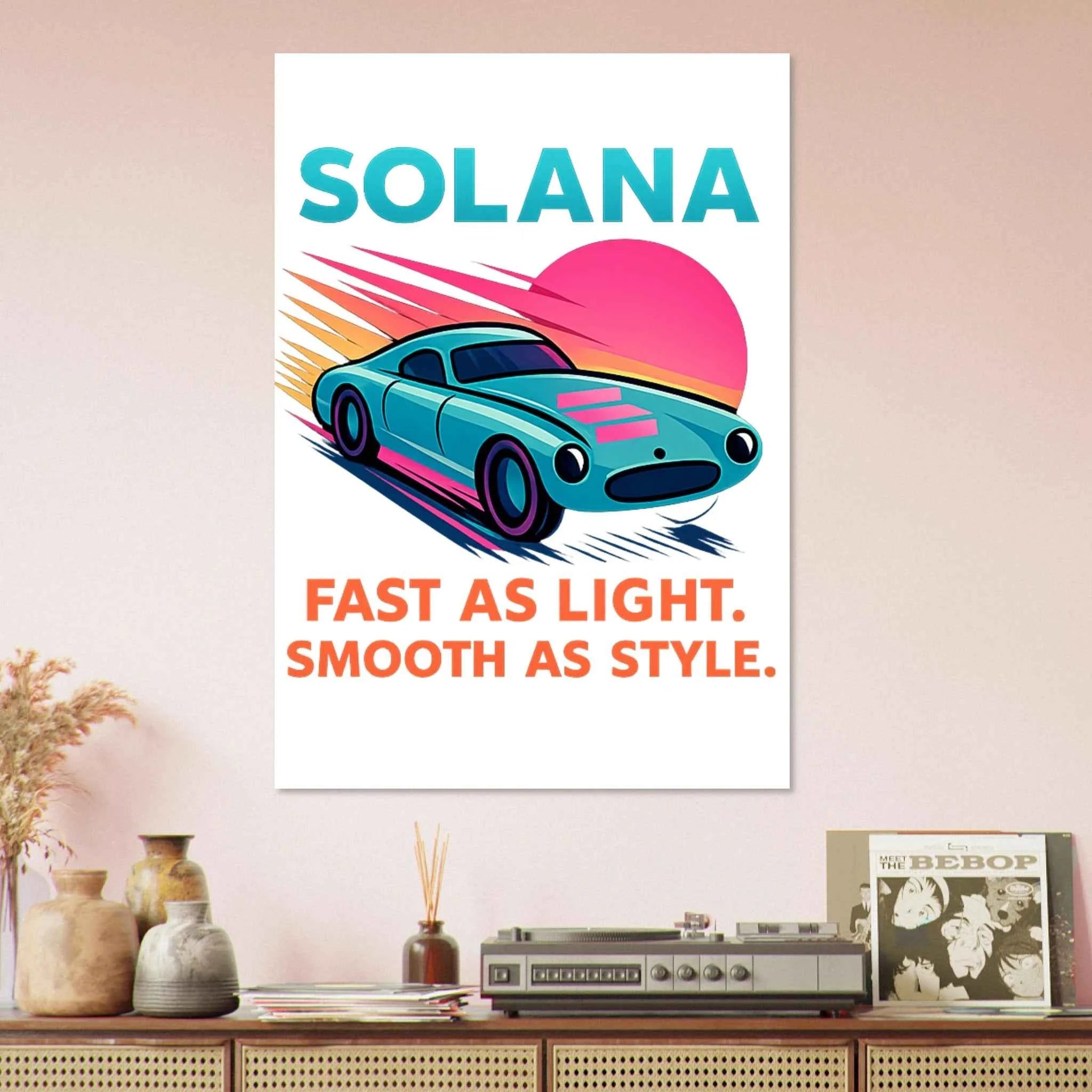 Solana Crypto Graphic Fine Art Poster