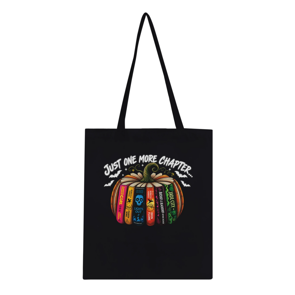 Just One More Chapter Halloween Tote Bag