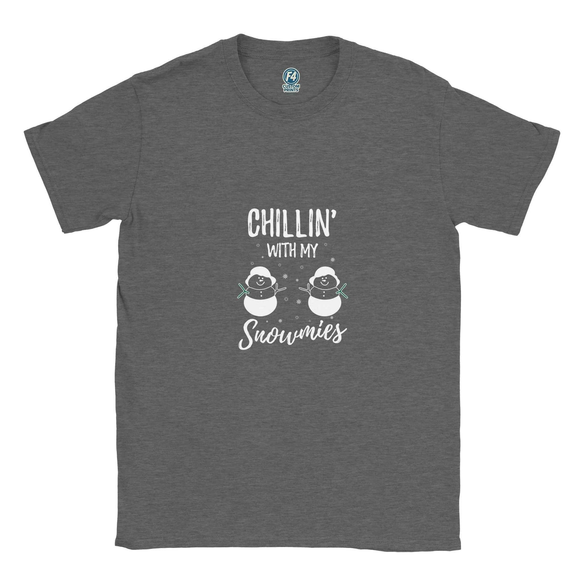 Chillin' With My Snowmies Christmas Shirt – Festive Holiday Graphic Tee