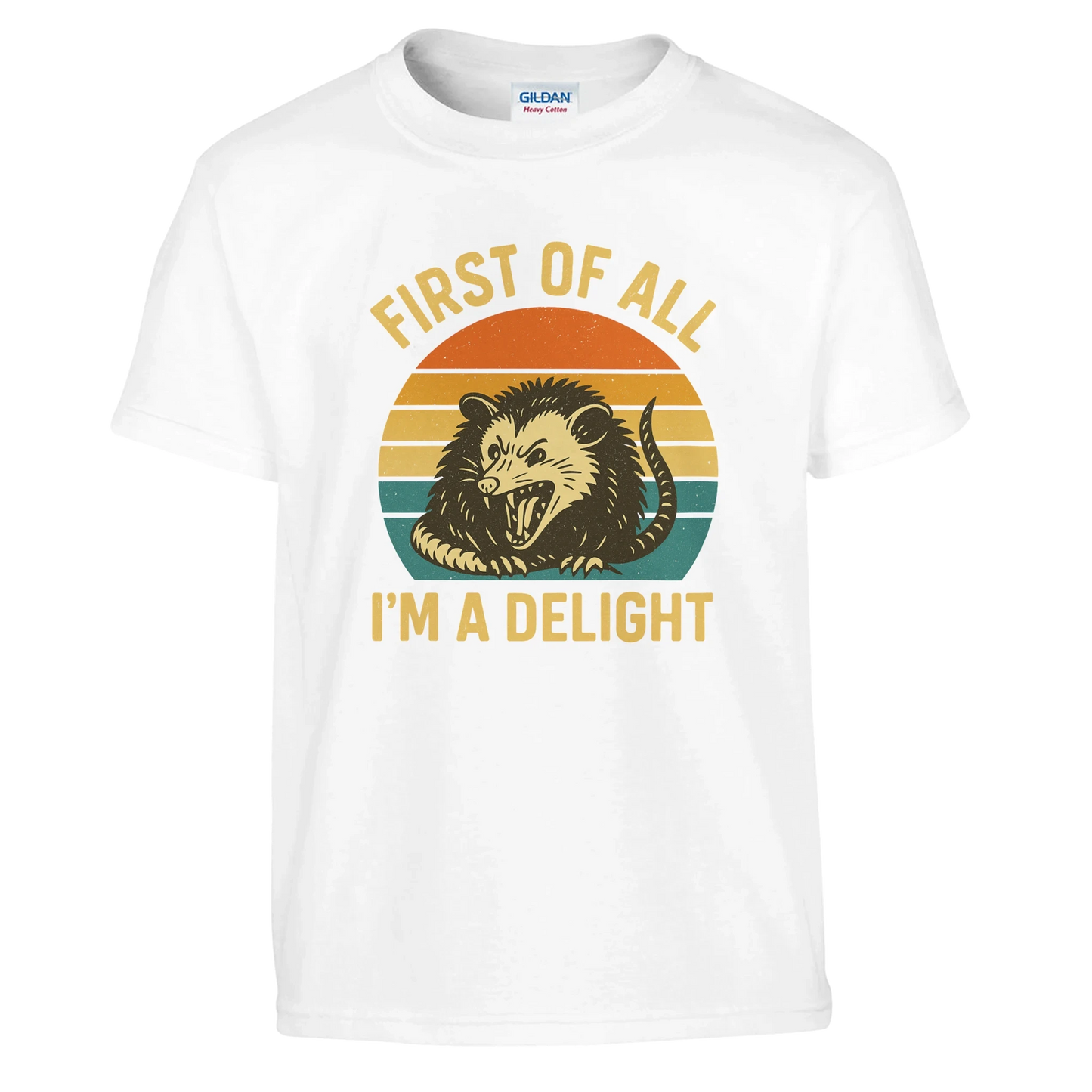 Kids First of All I’m a Delight Possum T-Shirt