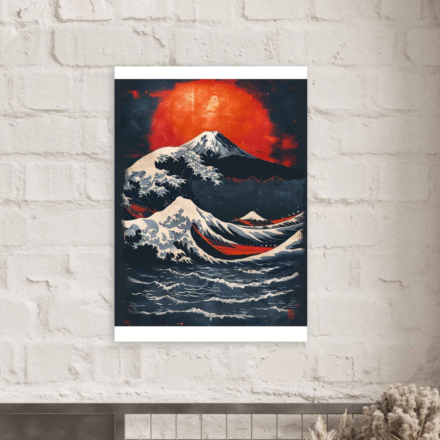 "The Great Wave & Mount Fuji" Poster – Japanese Ukiyo-e Inspired Wall Art (Multiple Sizes Available)