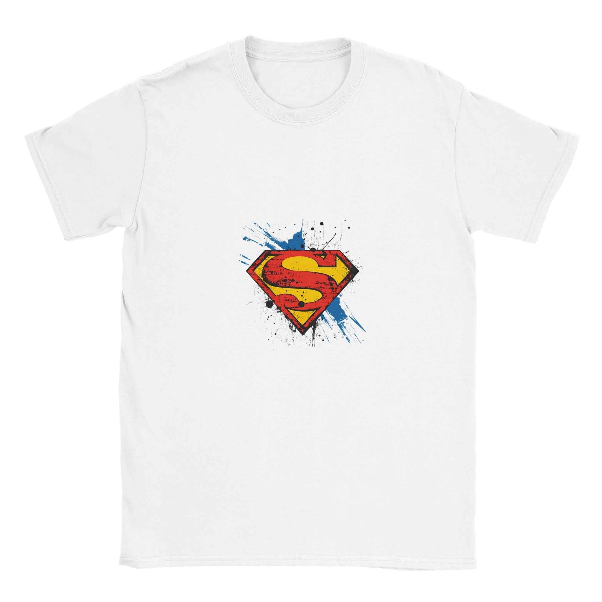 Distressed Superman Shield T-Shirt – Heroic Comic-Inspired Graphic Tee in Multiple Colors