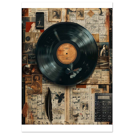 "Vintage Melody" Poster – Nostalgic Collage Wall Art (Multiple Sizes Available)