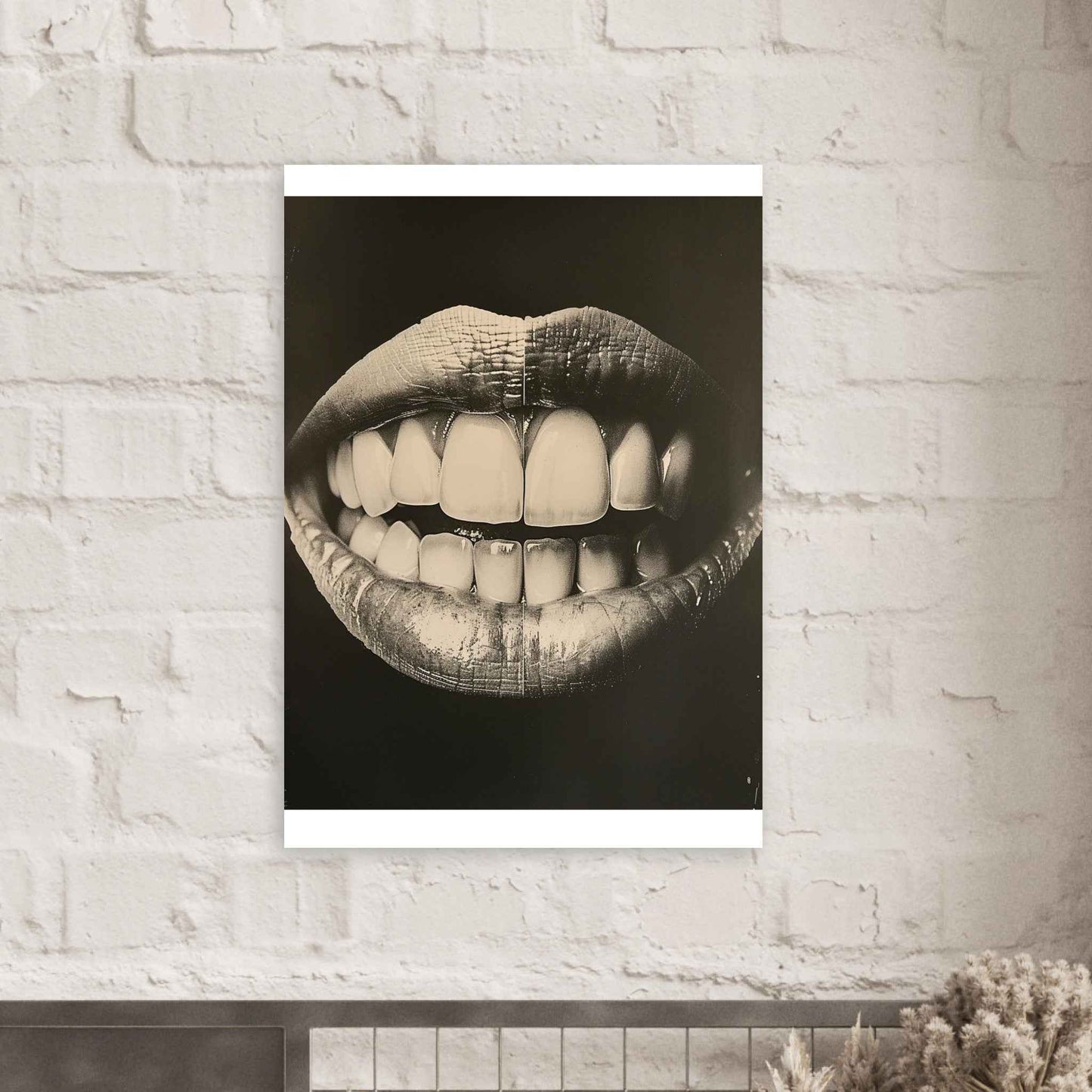 "Bite Me" Poster – Edgy Monochrome Glamour Wall Art (Multiple Sizes Available)