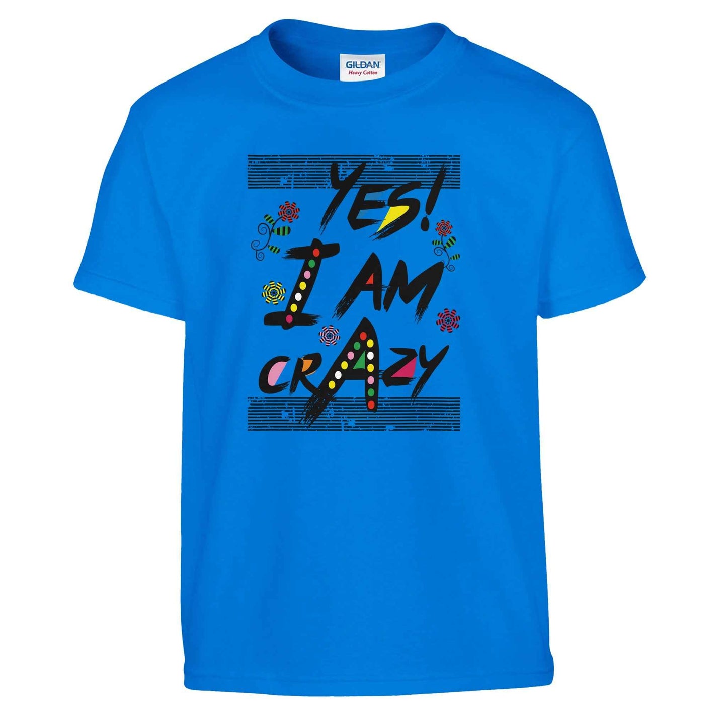 Abstract Kids T-Shirt – Dynamic Rainbow Shapes & Patterns in Your Choice of Bright Colors