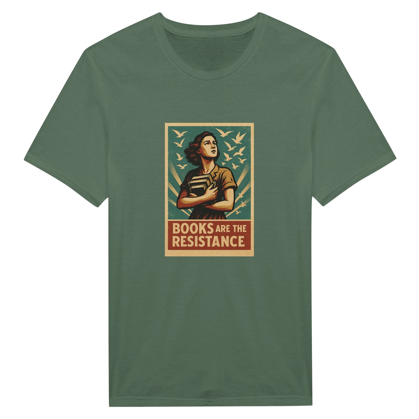 Books Are The Resistance T-Shirt – Vintage Activist Art for Book Lovers - F4 Custom Prints